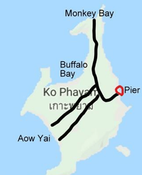パヤム島　地図