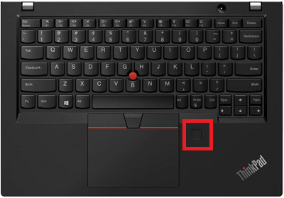 Lenovo thinkpad x390の指紋センサー