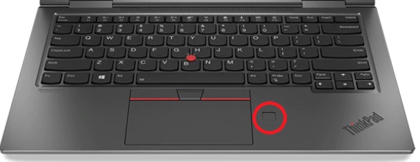 Lenovo ThinkPad X395　レビュー　指紋センサー