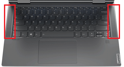 Lenovo yoga c740のレビュー。スピーカーはキーボードの横に付いている