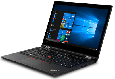 Lenovo thinkpad L390 Yogaの見た目・正面横