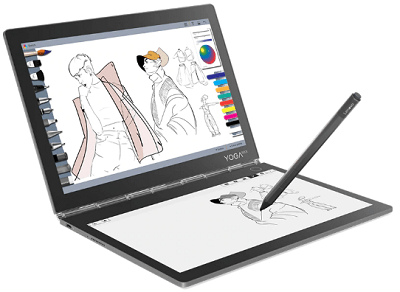 Lenovo yoga book C930はデュアルディスプレイ