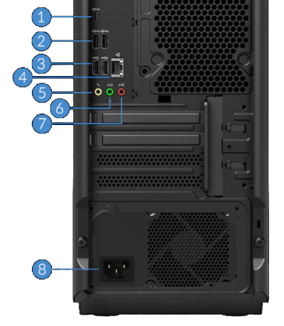 Legion T550iの背面アップ