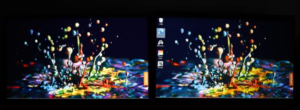Lenovo ThinkPad E14 Gen 2 AMDのディスプレイとThinkVision M14の比較