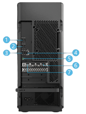 Lenovo Legion T530(AMD)のインターフェイス・背面