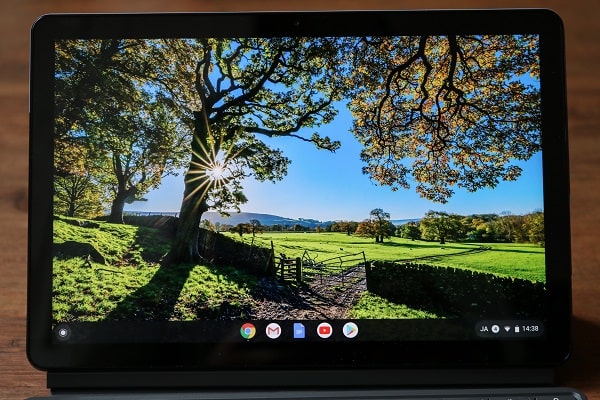 Lenovo Ideapad duet Chromebookのディスプレイ