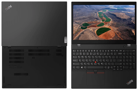 Lenovo thinkPad L15 Gen 1の外観・画面を180度開いた状態