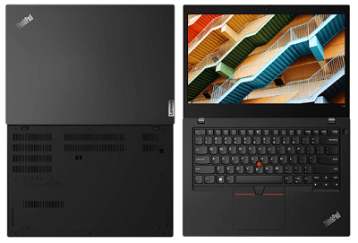 Lenovo ThinkPad L14 Gen 1の外観・180度開いた写真