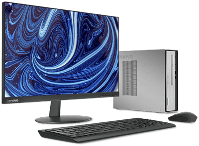 Lenovo IdeaCentre 350・モニターに繋いだところ