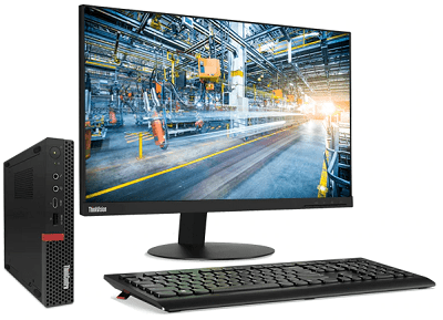 Lenovo ThinkCentre M75q-1 Tinyの外観・モニターに接続