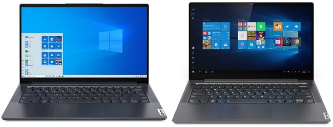 Lenovo Yoga Slim 750i 14と旧機種の筐体