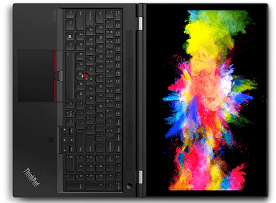 Lenovo thinkpad T15gの外観・180度開いたところ