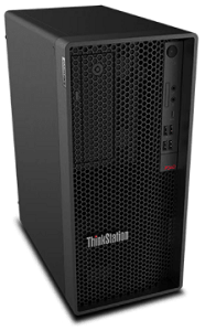 Lenovo ThinkStation P340 Towerの筐体・左斜め前から