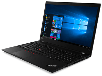 Lenovo thinkpad P15sの外観・右斜め前から