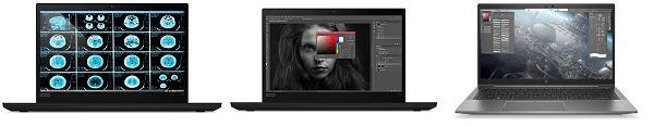 Lenovo ThinkPad P14sとP14s Gen 2、HP ZBook Firefly 14 G8との筐体比較