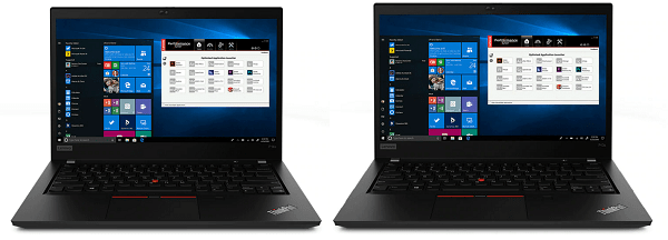Lenovo ThinkPad P14sとThinkPad P43sの筐体比較