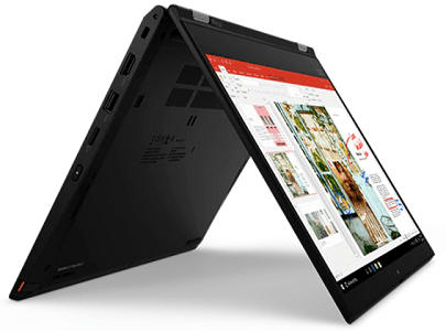 Lenovo ThinkPad L13 Yoga Gen 2の外観 テントモード