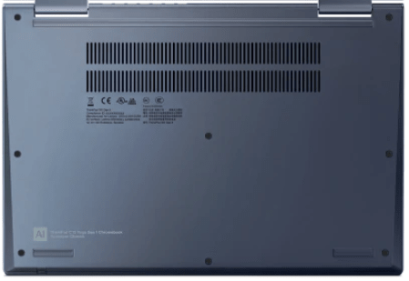 Lenovo ThinkPad C13 Yoga Chromebookの底面