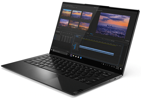 Lenovo Yoga Slim 950iの外観　右斜め前から