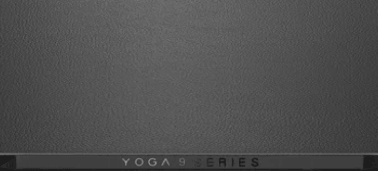 Lenovo yoga Slim 950iの革製カバーが施された天板