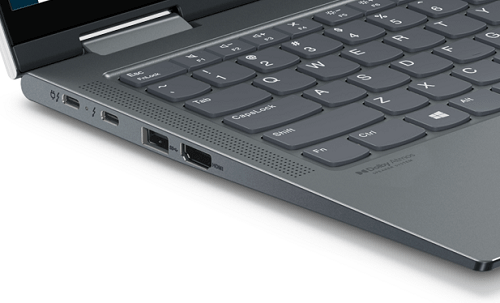 Lenovo ThinkPad X1 Yoga Gen 6　キーボード面にある高音スピーカー