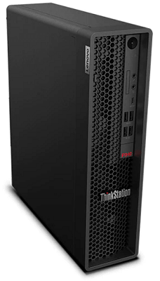 Lenovo ThinkStation P340 SFFの外観　左斜め前から