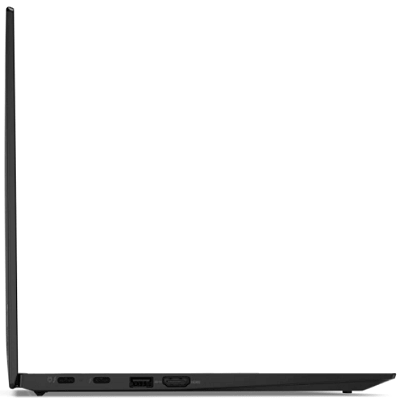 Lenovo ThinkPad X1 Carbon Gen 9　開いた状態の左側面