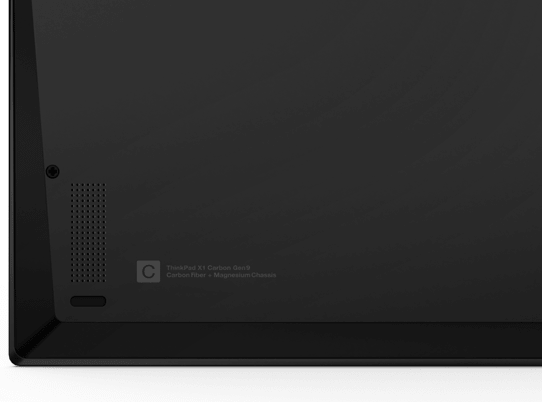 Lenovo ThinkPad X1 Carbon Gen 9 底面にあるウーファー