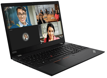 Lenovo ThinkPad T15 Gen 2 左斜め前から