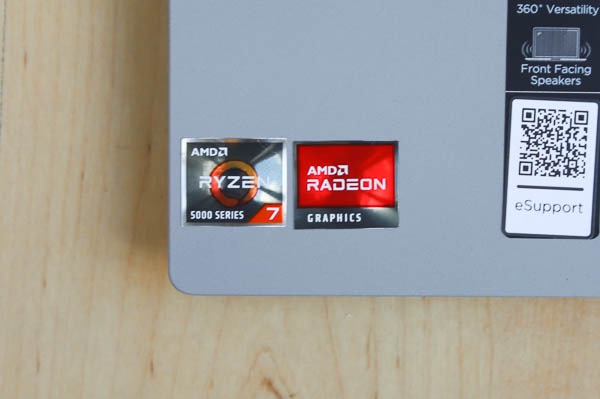 Lenovo IdeaPad Flex 550 15.6型(AMD Ryzen 5000シリーズ)　CPUのシール