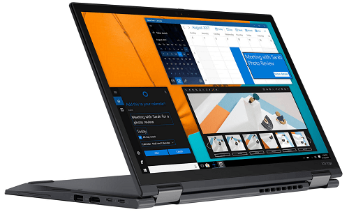 Lenovo ThinkPad X13 Yoga Gen 2の外観　スタンドモード