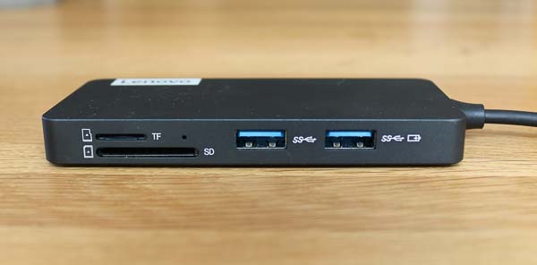 Lenovo USB Type-C 7-in-1 ハブのインターフェイス