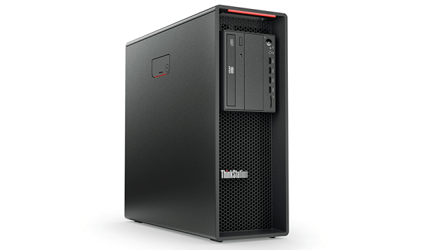 Lenovo ThinkStation P520　左斜め前から