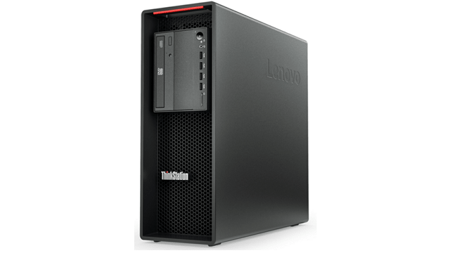 Lenovo ThinkStation P520の筐体　右斜め前から