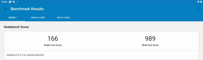 Lenovo tab m10 HD 2nd genのGeekbench 5の結果