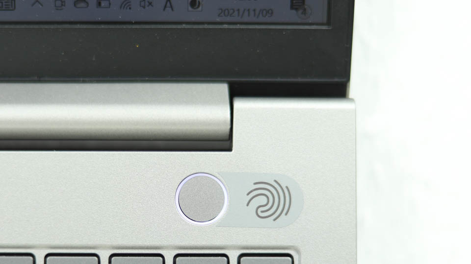 Lenovo ThinkBook 15 Gen 3の指紋センサー