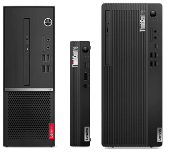 Lenovo V50s SmallとThinkCentre M70q Tiny、M70t Mini-towerの筐体比較