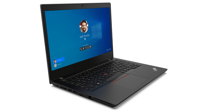 Lenovo ThinkPad L14 Gen 2 AMD 左斜め前から