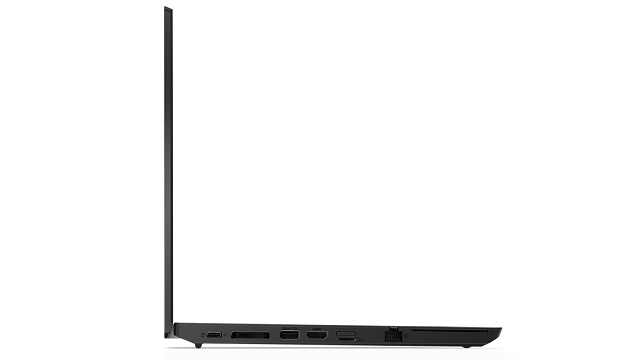Lenovo ThinkPad L14 Gen 2 AMD　開いた状態の側面