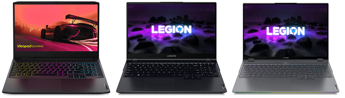 Lenovo IdeaPad Gaming 360とLegion 560、Legion 760の筐体比較