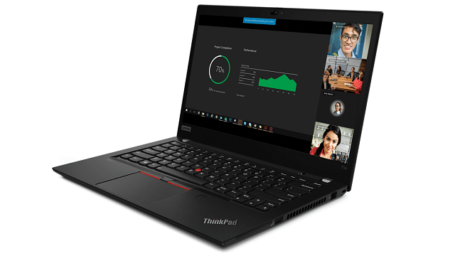 Lenovo ThinkPad T14 Gen 2 AMD　右斜め前から