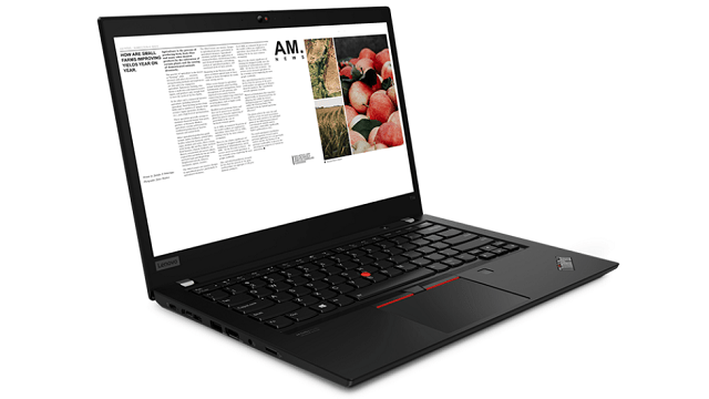 Lenovo ThinkPad T14 Gen 2 AMD　左斜め前から