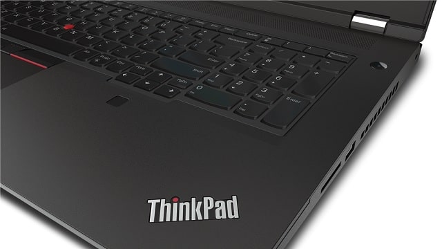 Lenovo ThinkPad P17 Gen 2のキーボード面