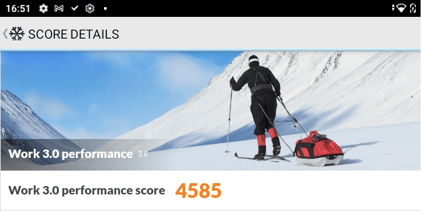 PCMark for Android　Work 3.0 performanceの計測結果