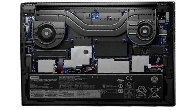 Lenovo ThinkPad X1 Extreme Gen 4の筐体内部