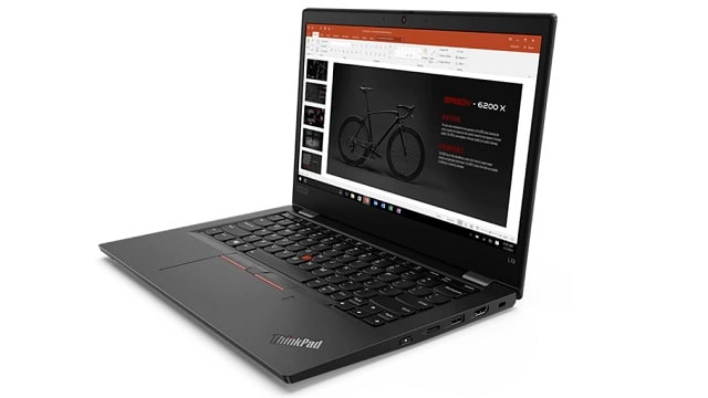 Lenovo thinkpad L13 Gen 2 AMD　右ななめ前から