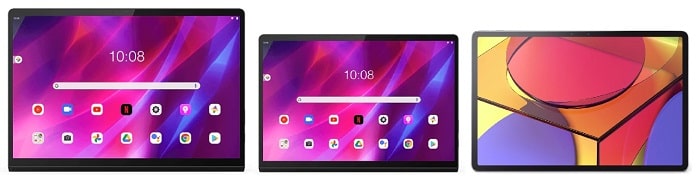 Lenovo Yoga Tab 13と比較機種の筐体