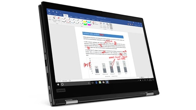 Lenovo ThinkPad L13 Yoga Gen2（AMD）　タブレットモード