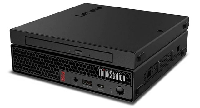 Lenovo ThinkStation P350 TinyとオプションのウルトラスリムDVDスーパーマルチドライブ