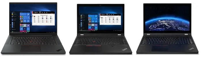 Lenovo ThinkPad P1 Gen 4と比較機種の筐体